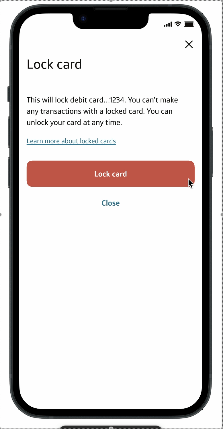 Animated walkthrough of the redesigned lock and unlock flow.